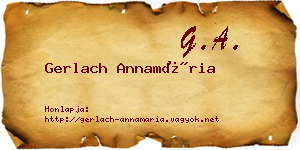 Gerlach Annamária névjegykártya